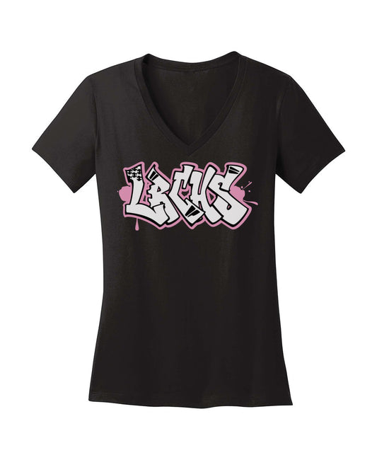 Women's | Pink & Blue Graffiti | V-Neck