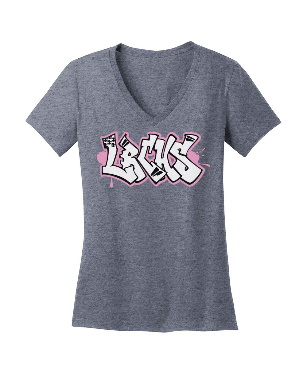 Women's | Pink & Blue Graffiti | V-Neck