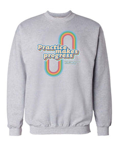Unisex | Practice Makes Progress - LBC Hero Squad x Cubberley | Youth Crewneck Sweatshirt