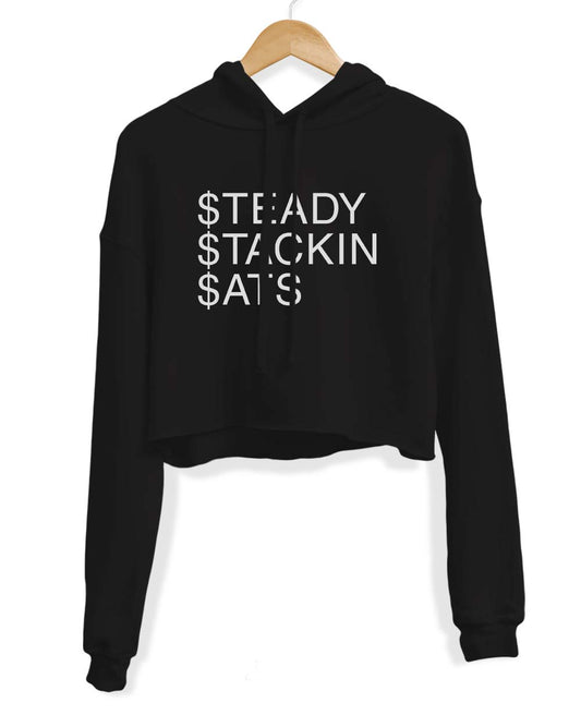 Women's | Stacking Sats | Crop Hoodie