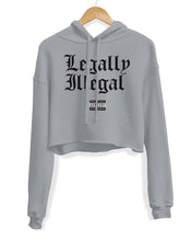Load image into Gallery viewer, Women&#39;s | Legally Illegal | Crop Hoodie
